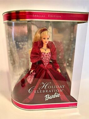 Barbie Holiday Celebration 2002 NIB. Barbie Doll in Red.